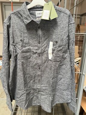 Goodfellow & Co Heather Gray Button-Front Casual Shirt